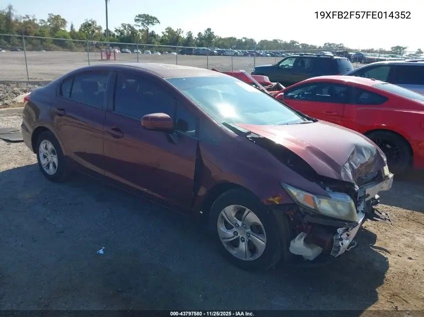 19XFB2F57FE014352 2015 Honda Civic Lx