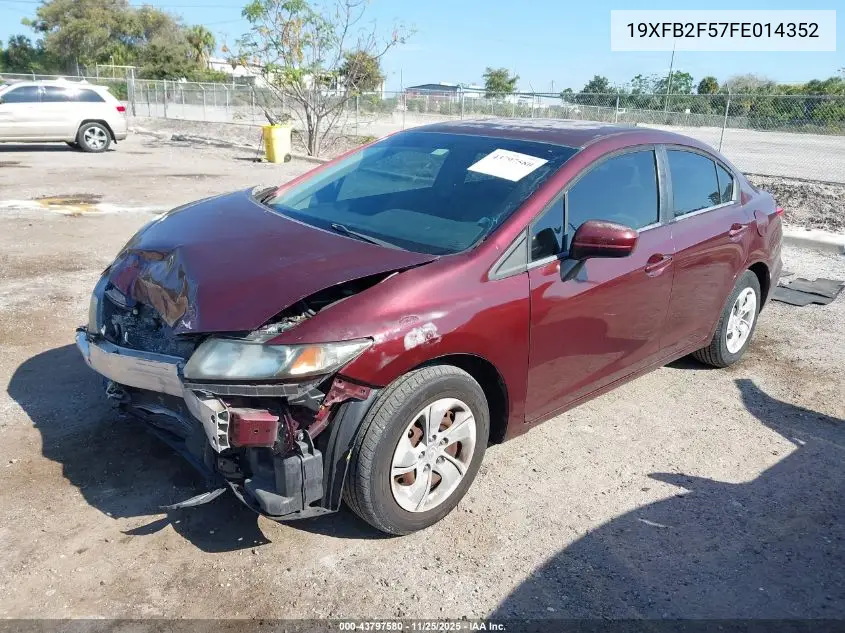 19XFB2F57FE014352 2015 Honda Civic Lx
