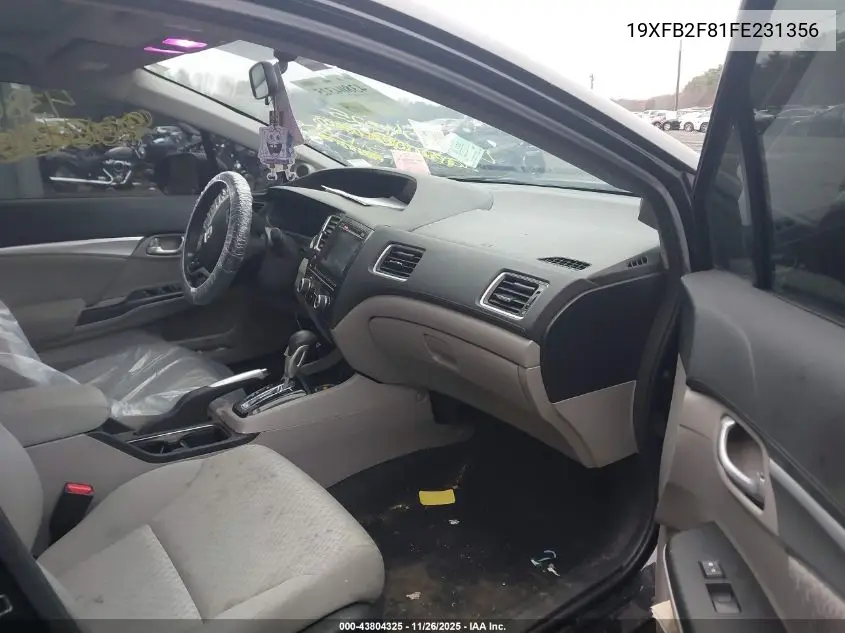 19XFB2F81FE231356 2015 Honda Civic Ex