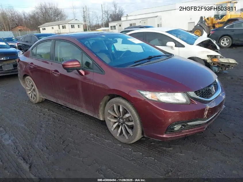 2HGFB2F93FH503811 2015 Honda Civic Ex-L