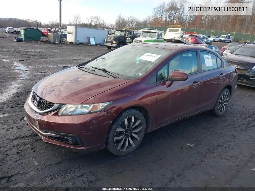 2HGFB2F93FH503811 2015 Honda Civic Ex-L