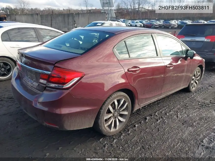 2HGFB2F93FH503811 2015 Honda Civic Ex-L