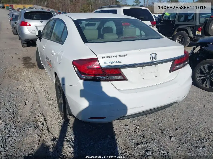 19XFB2F53FE111015 2015 Honda Civic Lx