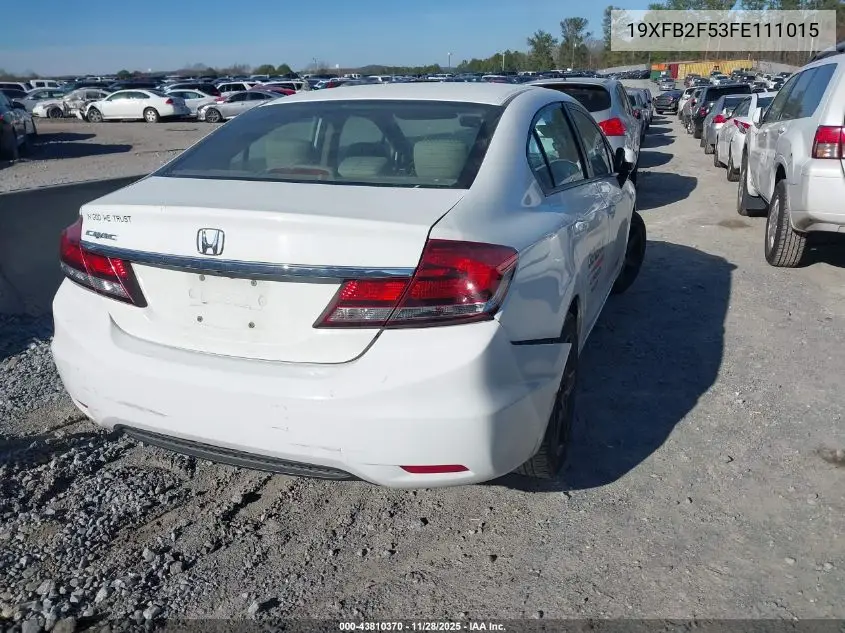 19XFB2F53FE111015 2015 Honda Civic Lx