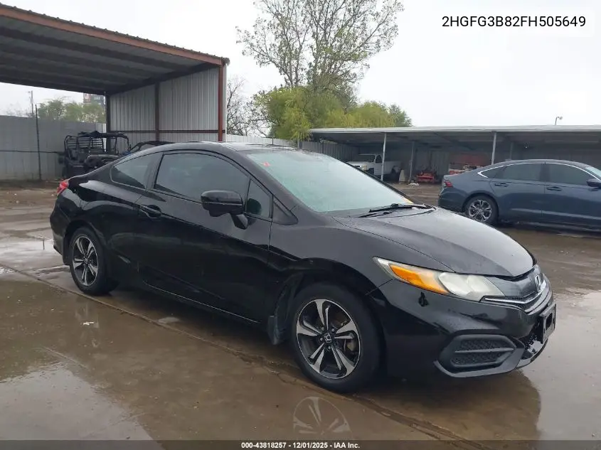 2HGFG3B82FH505649 2015 Honda Civic Ex
