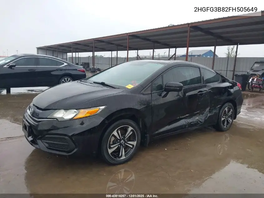 2HGFG3B82FH505649 2015 Honda Civic Ex