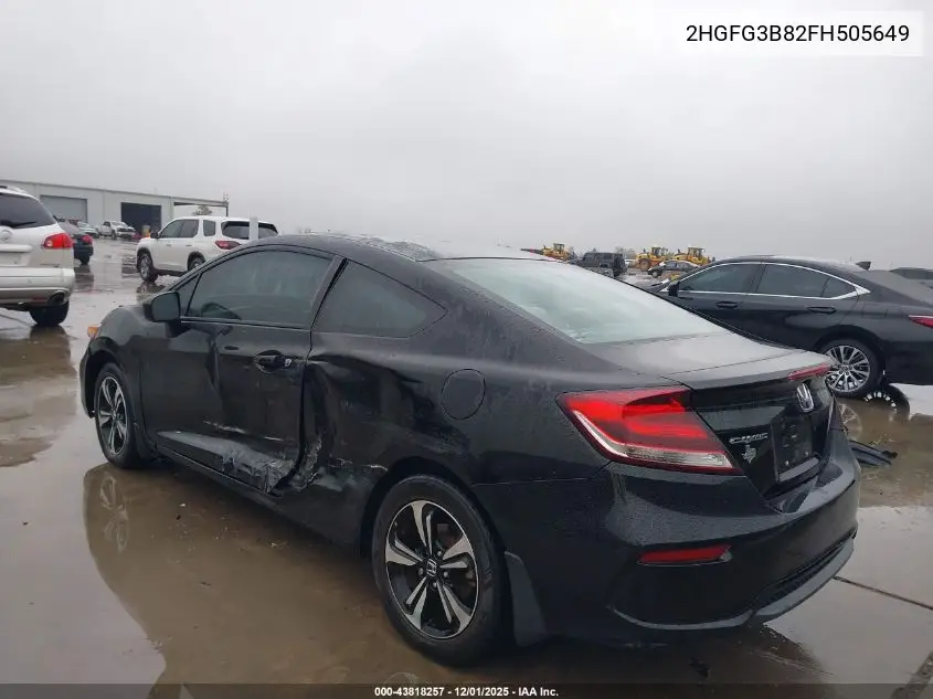 2HGFG3B82FH505649 2015 Honda Civic Ex