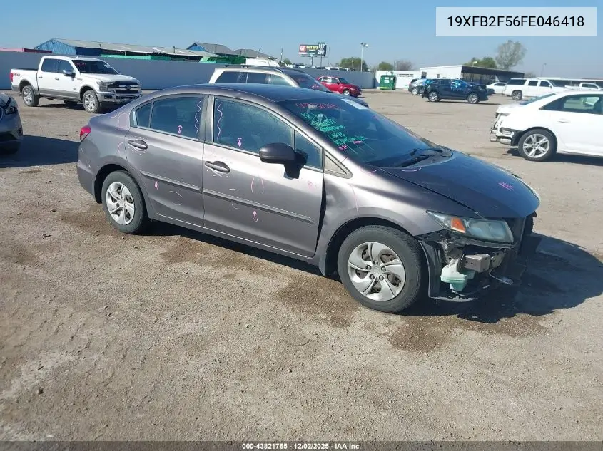 19XFB2F56FE046418 2015 Honda Civic Lx