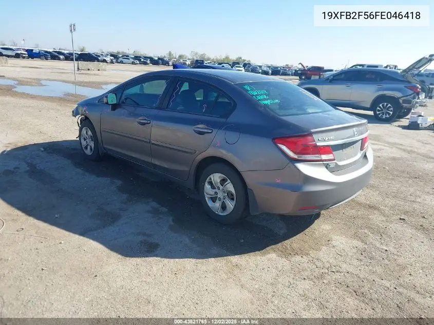 19XFB2F56FE046418 2015 Honda Civic Lx