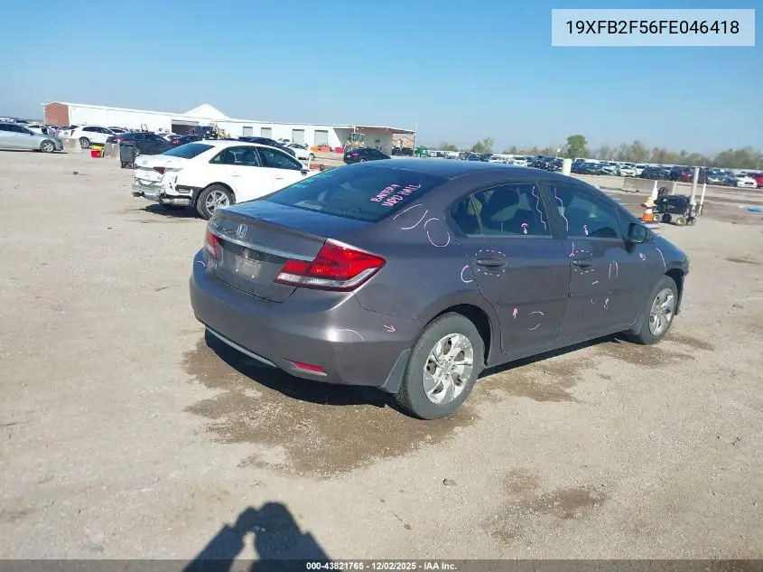 19XFB2F56FE046418 2015 Honda Civic Lx