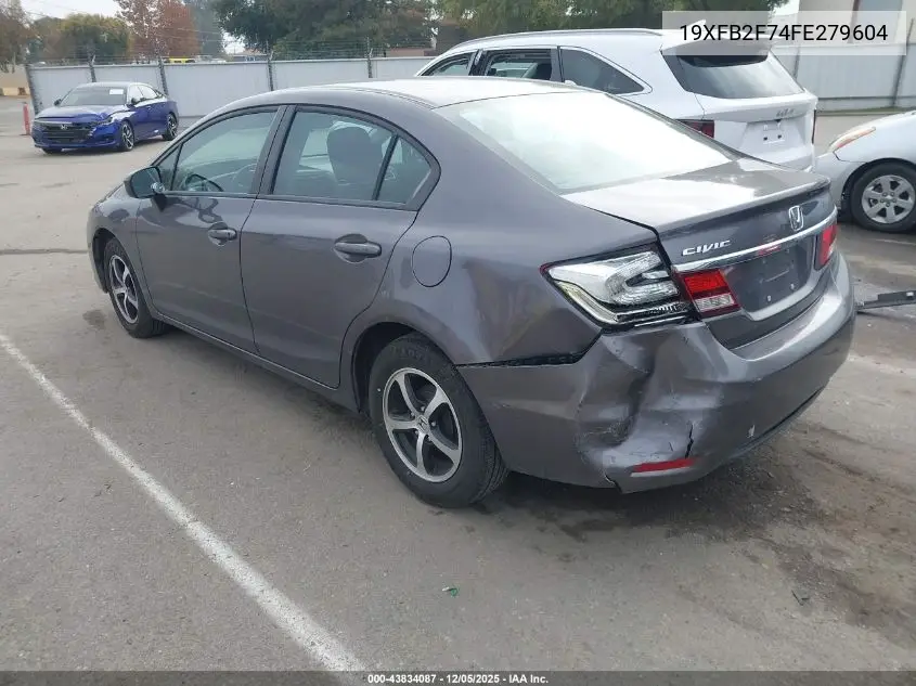 19XFB2F74FE279604 2015 Honda Civic Se