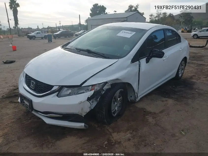 19XFB2F51FE290431 2015 Honda Civic Lx