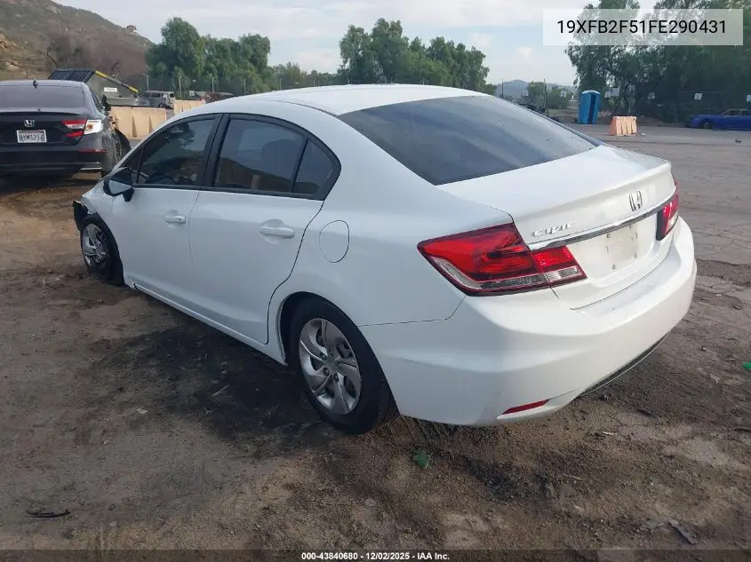 19XFB2F51FE290431 2015 Honda Civic Lx