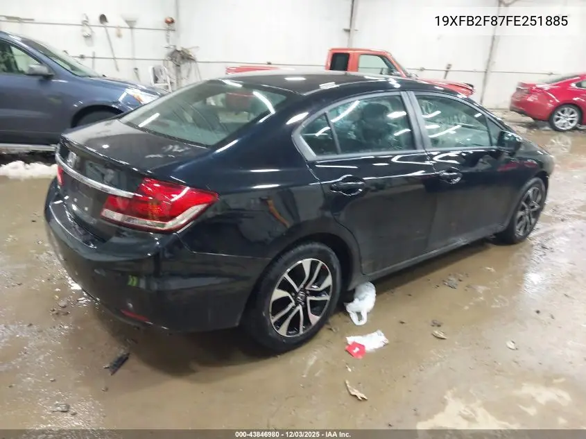 19XFB2F87FE251885 2015 Honda Civic Ex