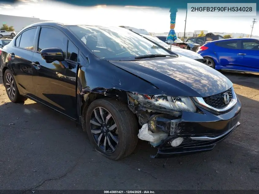 2HGFB2F90FH534028 2015 Honda Civic Ex-L