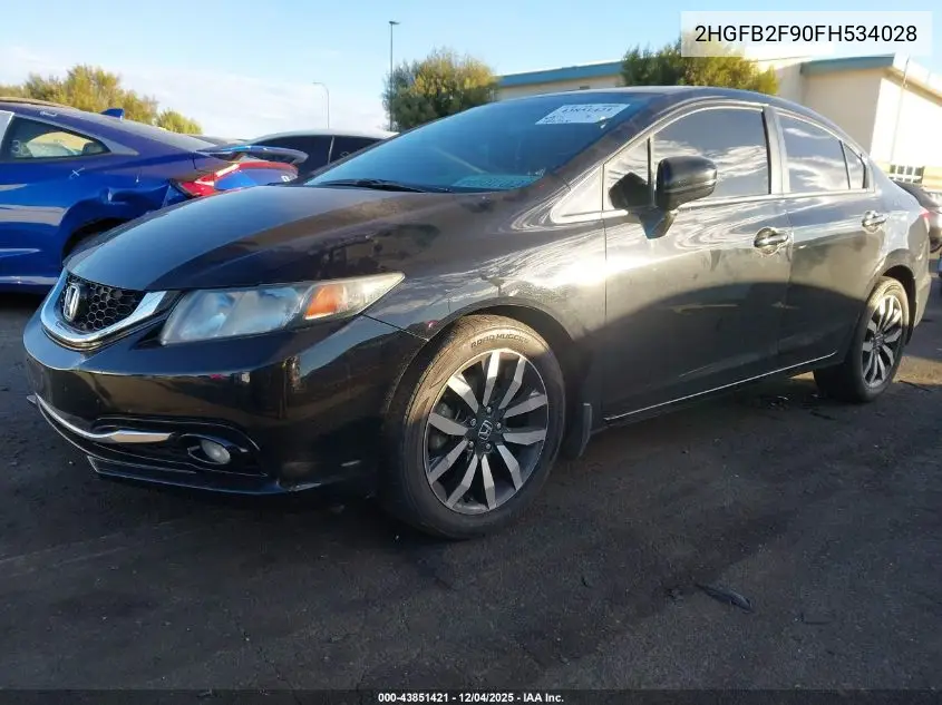 2HGFB2F90FH534028 2015 Honda Civic Ex-L