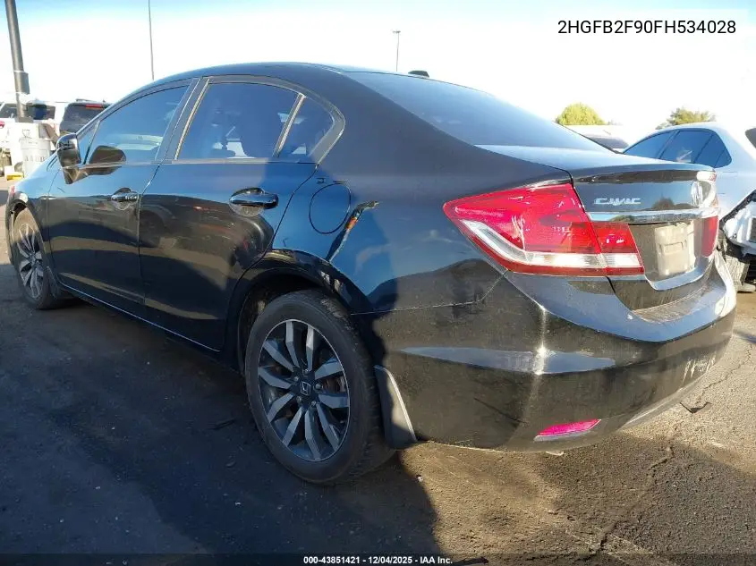 2HGFB2F90FH534028 2015 Honda Civic Ex-L