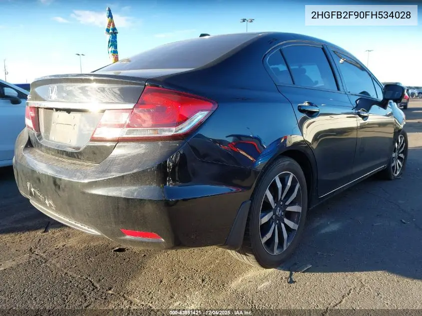 2HGFB2F90FH534028 2015 Honda Civic Ex-L