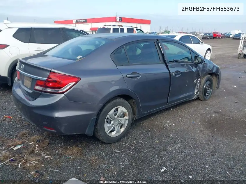 2HGFB2F57FH553673 2015 Honda Civic Lx