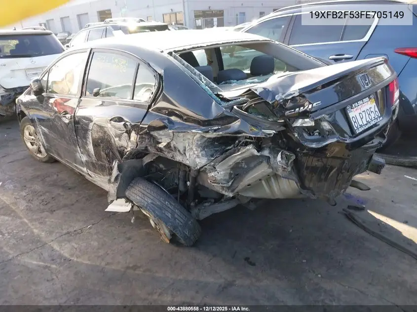 19XFB2F53FE705149 2015 Honda Civic Lx