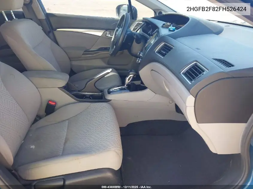 2HGFB2F82FH526424 2015 Honda Civic Ex