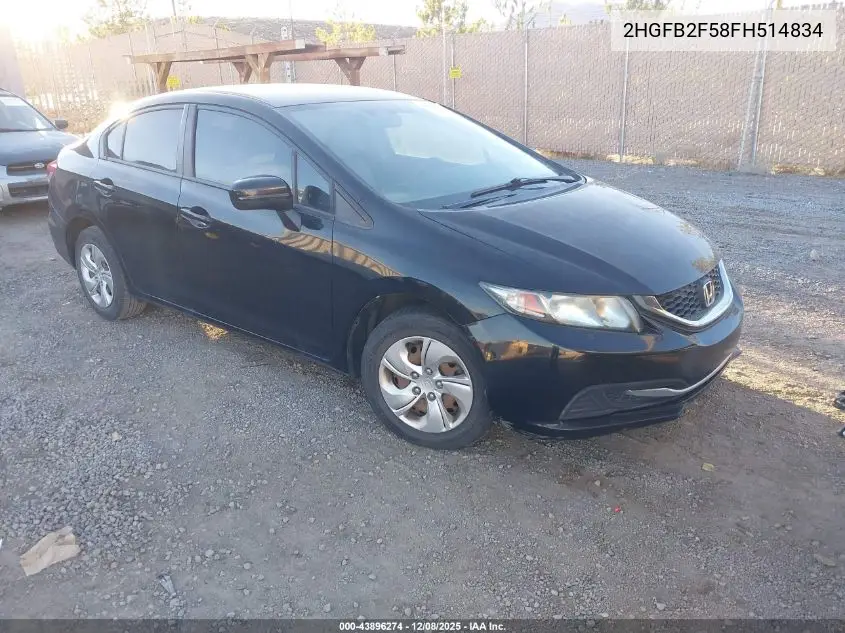 2HGFB2F58FH514834 2015 Honda Civic Lx