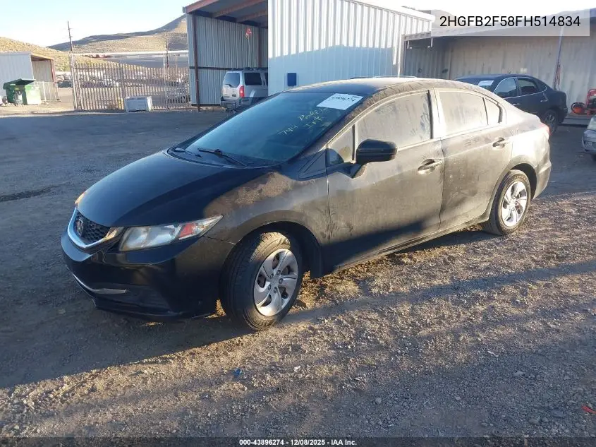 2HGFB2F58FH514834 2015 Honda Civic Lx