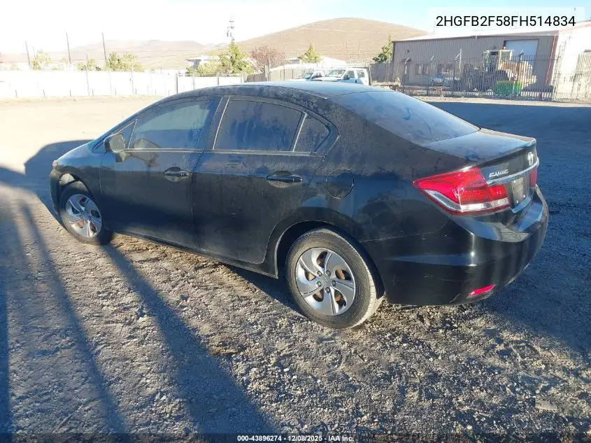 2HGFB2F58FH514834 2015 Honda Civic Lx