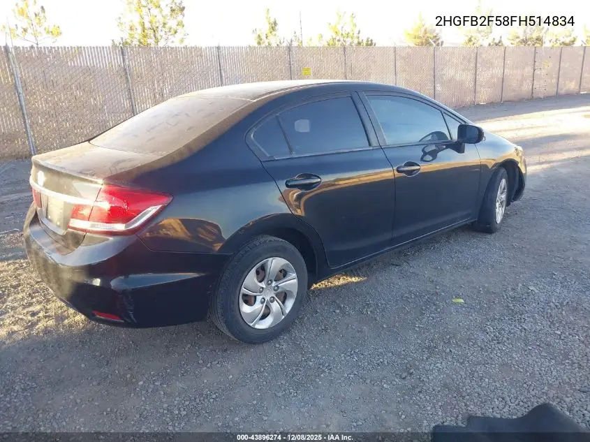 2HGFB2F58FH514834 2015 Honda Civic Lx