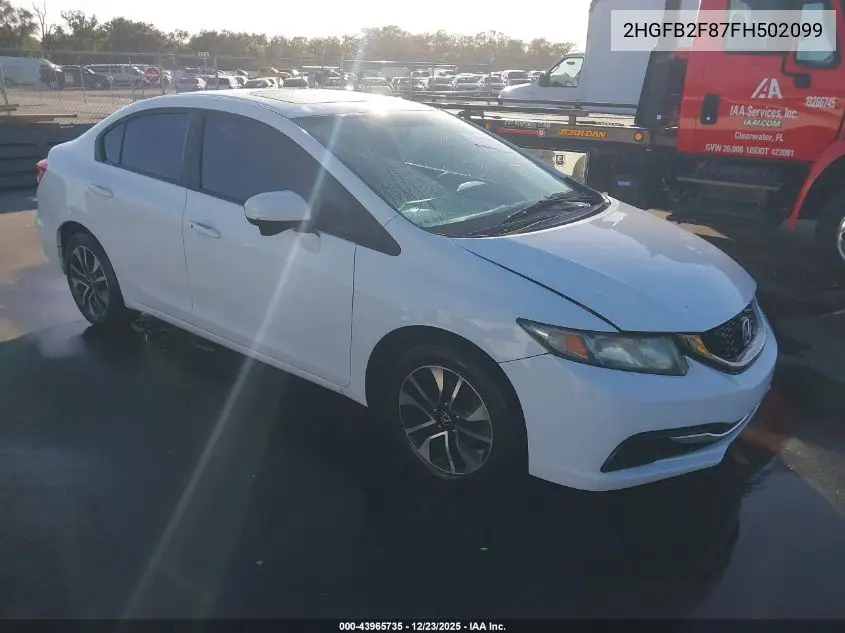 2HGFB2F87FH502099 2015 Honda Civic Ex