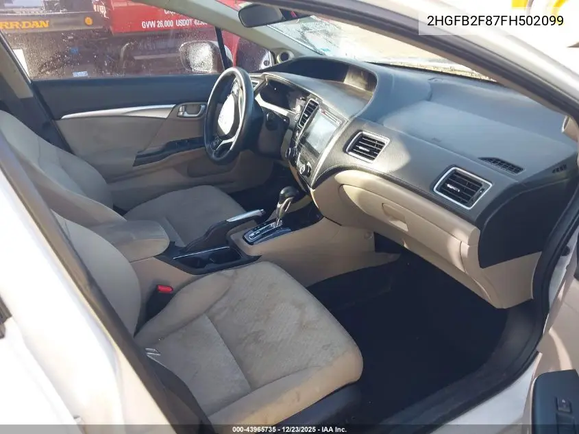 2HGFB2F87FH502099 2015 Honda Civic Ex