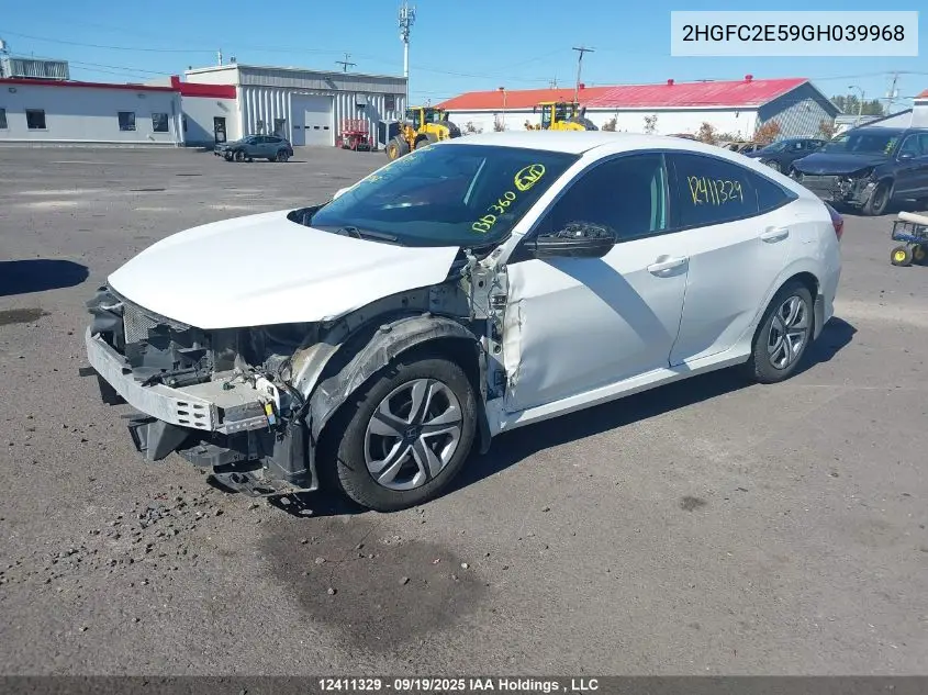 2HGFC2E59GH039968 2016 Honda Civic Lx