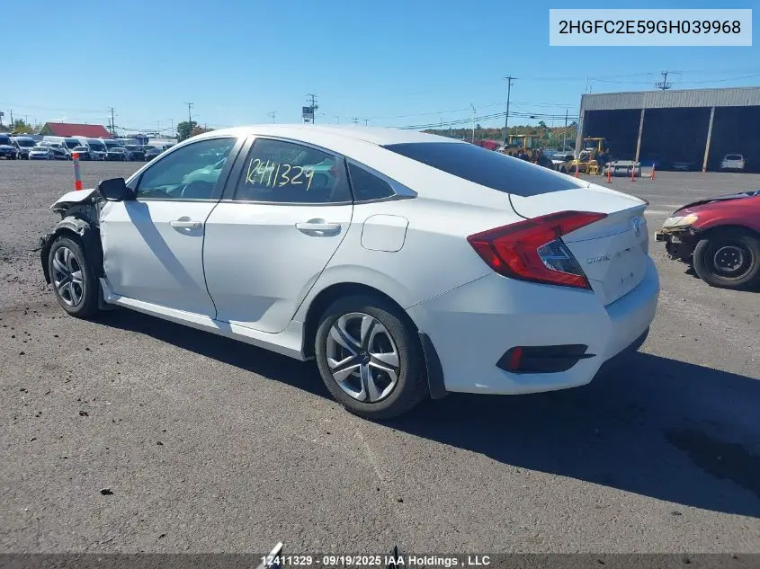 2HGFC2E59GH039968 2016 Honda Civic Lx