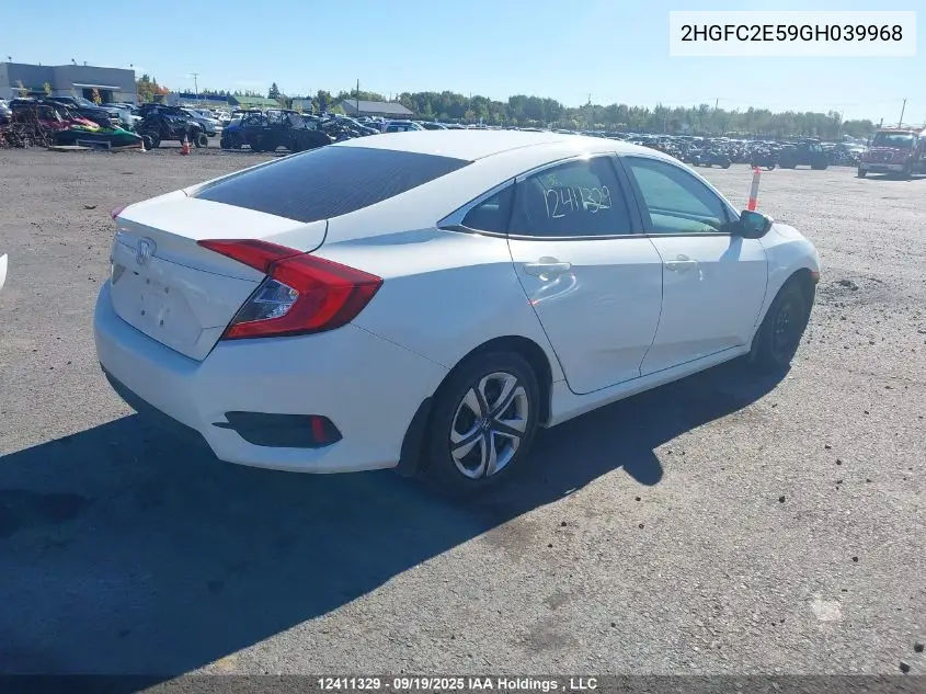 2HGFC2E59GH039968 2016 Honda Civic Lx