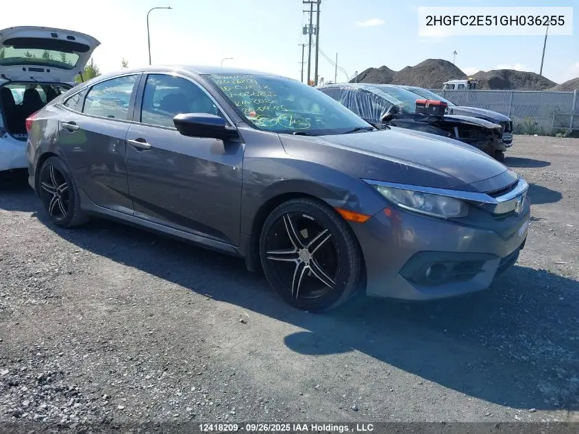 2HGFC2E51GH036255 2016 Honda Civic Lx