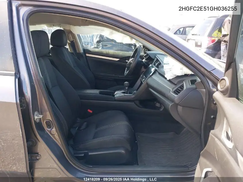 2HGFC2E51GH036255 2016 Honda Civic Lx