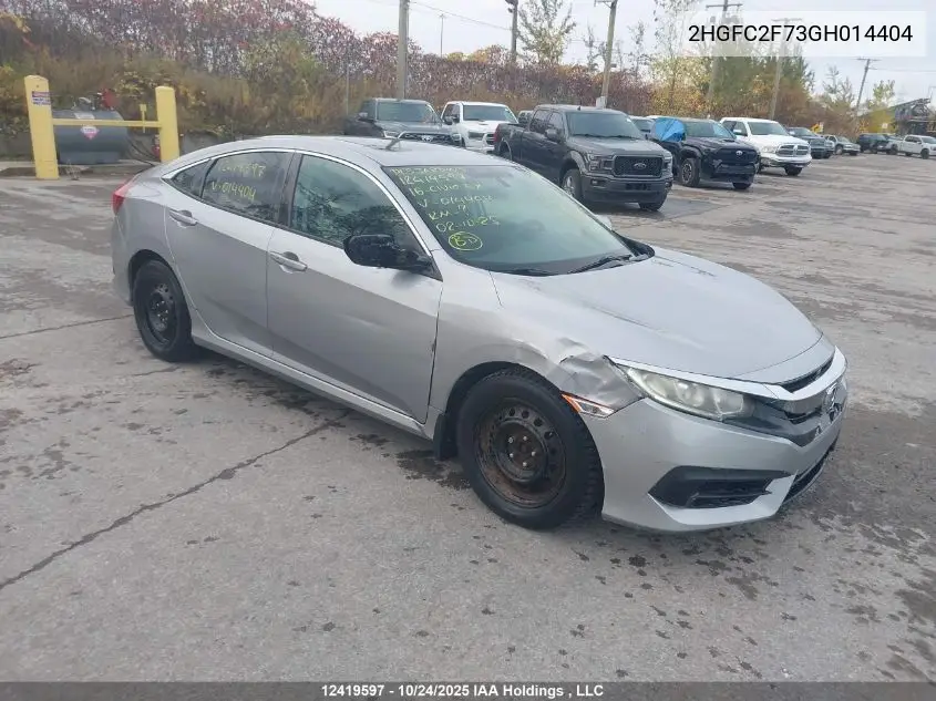 2HGFC2F73GH014404 2016 Honda Civic Ex
