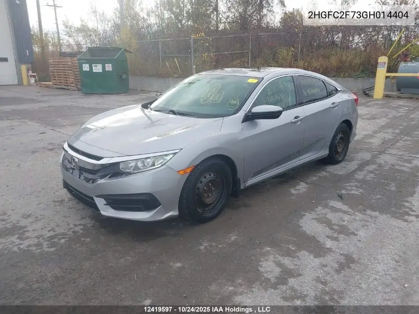 2HGFC2F73GH014404 2016 Honda Civic Ex