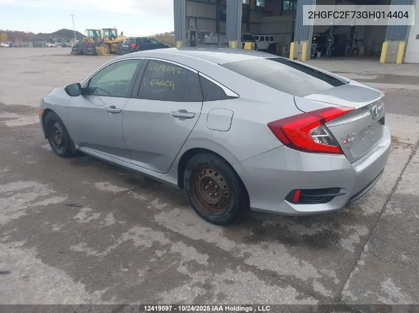 2HGFC2F73GH014404 2016 Honda Civic Ex