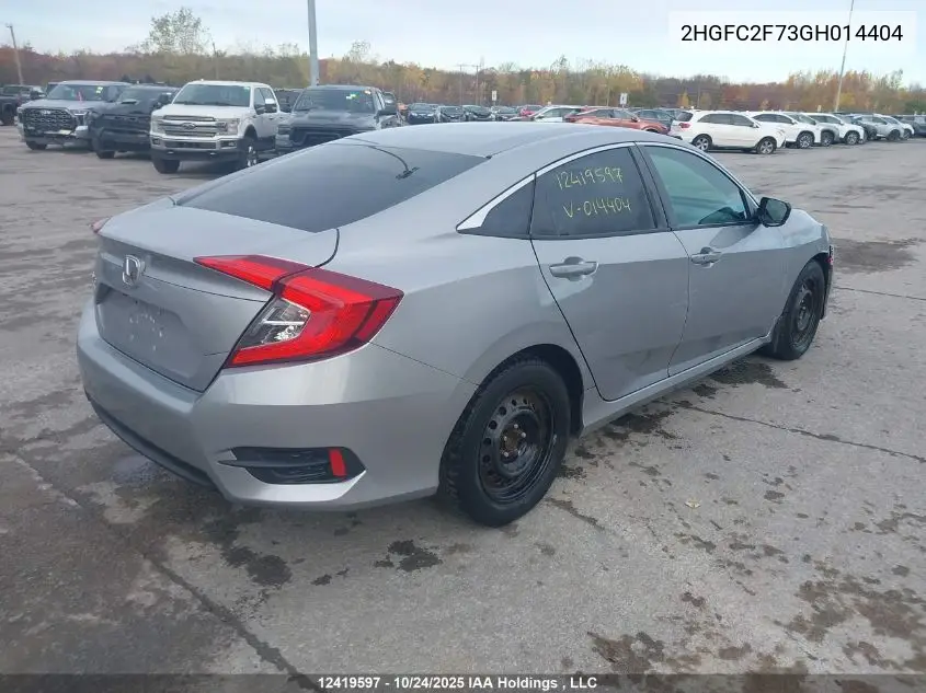 2HGFC2F73GH014404 2016 Honda Civic Ex
