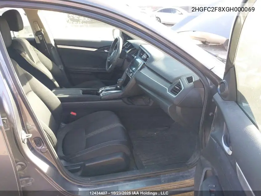 2HGFC2F8XGH000069 2016 Honda Civic Ex 4Dr
