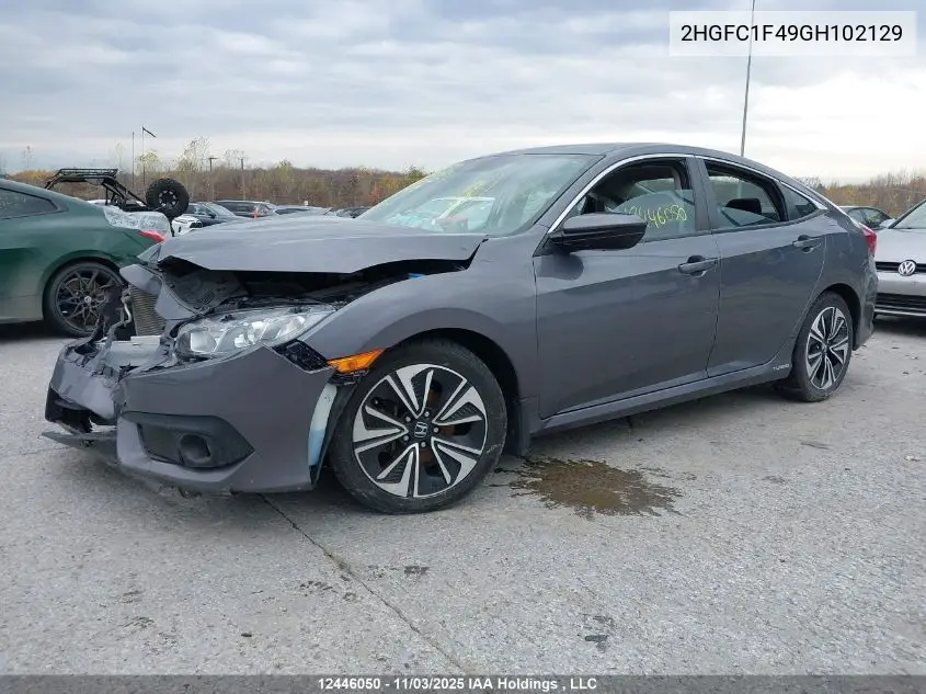 2HGFC1F49GH102129 2016 Honda Civic Ex-T