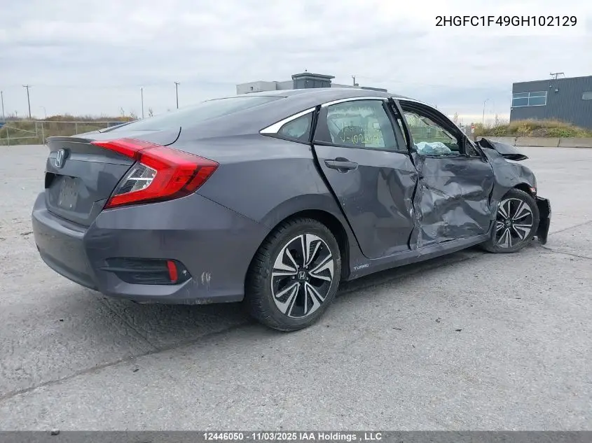 2HGFC1F49GH102129 2016 Honda Civic Ex-T