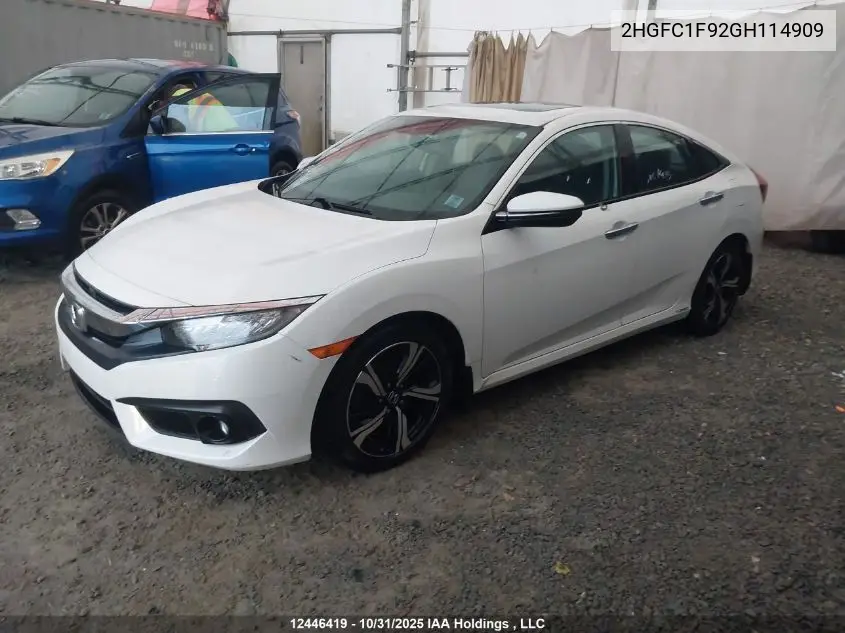2HGFC1F92GH114909 2016 Honda Civic Touring