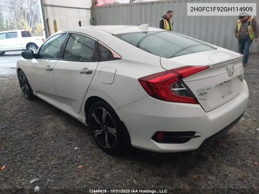 2HGFC1F92GH114909 2016 Honda Civic Touring