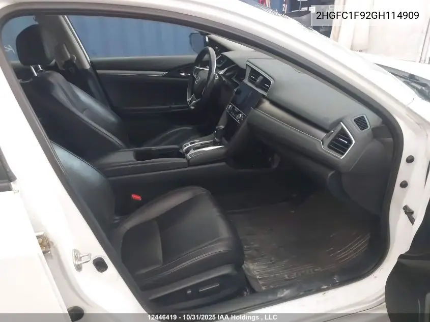 2HGFC1F92GH114909 2016 Honda Civic Touring