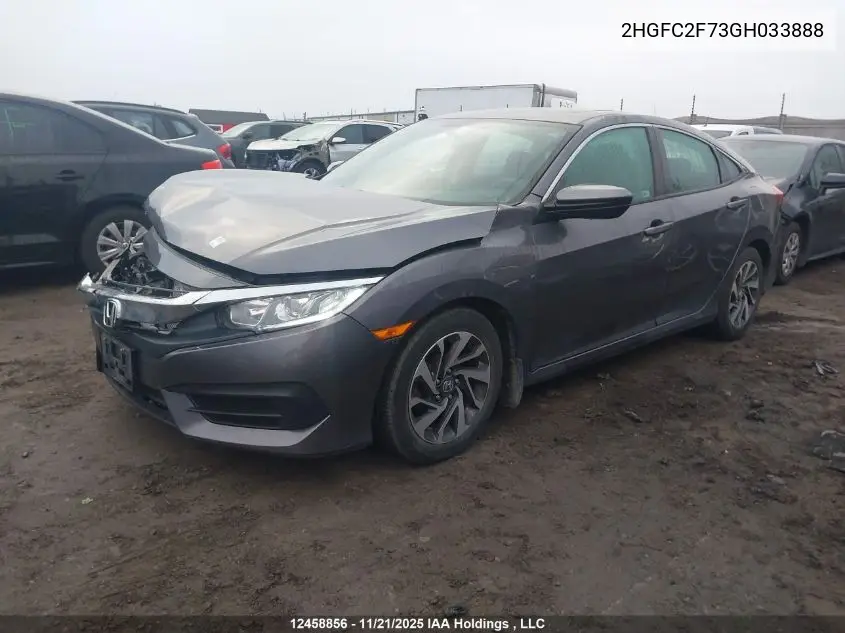 2HGFC2F73GH033888 2016 Honda Civic Ex 4Dr