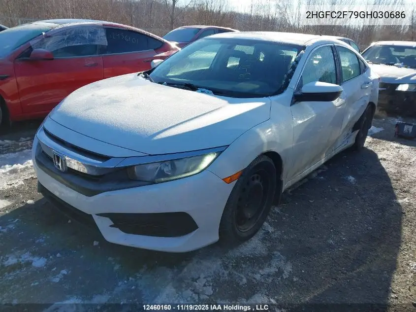 2HGFC2F79GH030686 2016 Honda Civic Ex