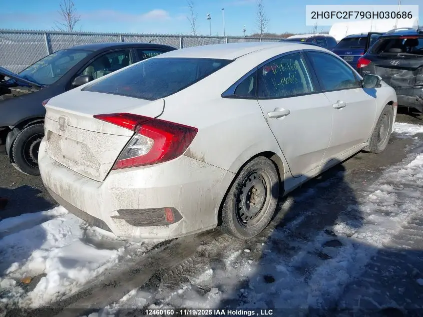 2HGFC2F79GH030686 2016 Honda Civic Ex