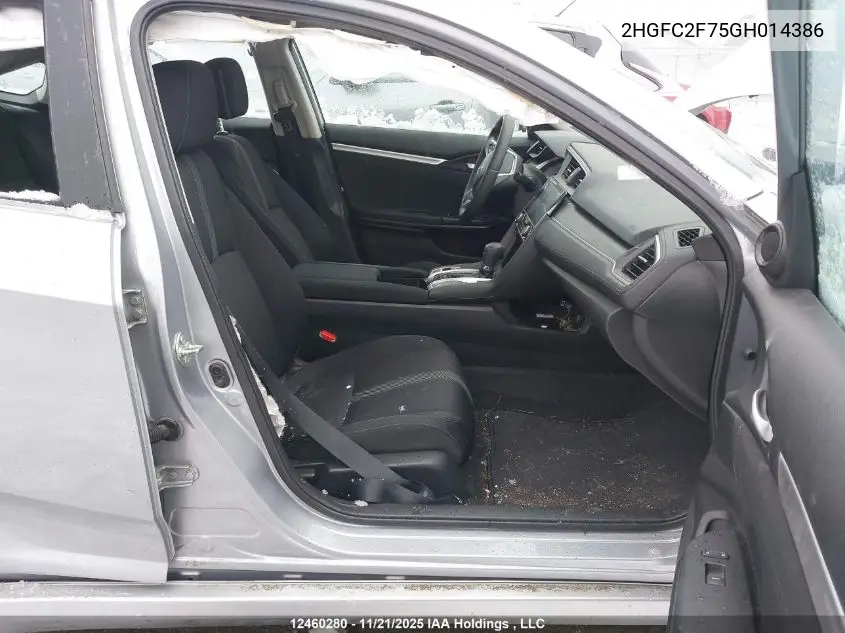 2HGFC2F75GH014386 2016 Honda Civic Ex